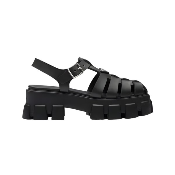 Prada Monolith Rubber Sandal 'Black' (Women)