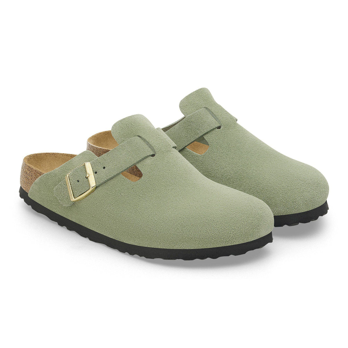 Birkenstock Boston Soft Footbed 'Green Tea Suede' (Unisex)