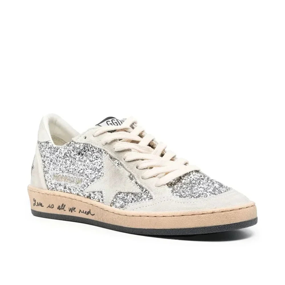 Golden Goose Ball-Star 'Silver Glitter Ice Grey' (Women)