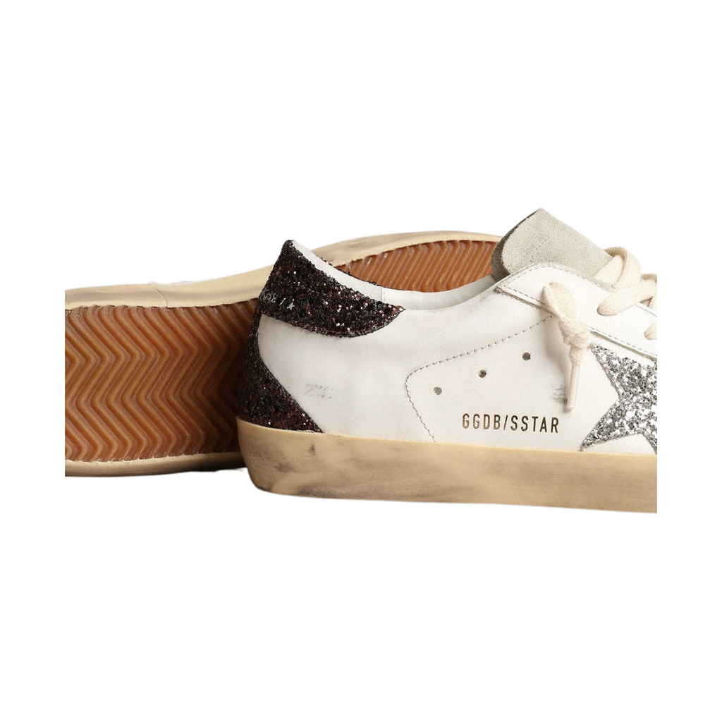 Golden Goose Super-Star 'Silver Star Brown Glitter' (Women)