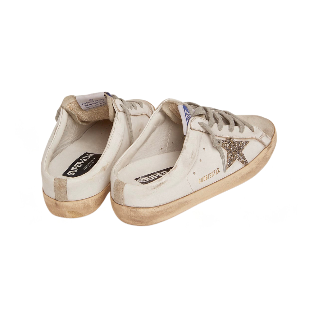 Golden Goose Super-Star Sabot 'Platinum Glitter Star' (Women)