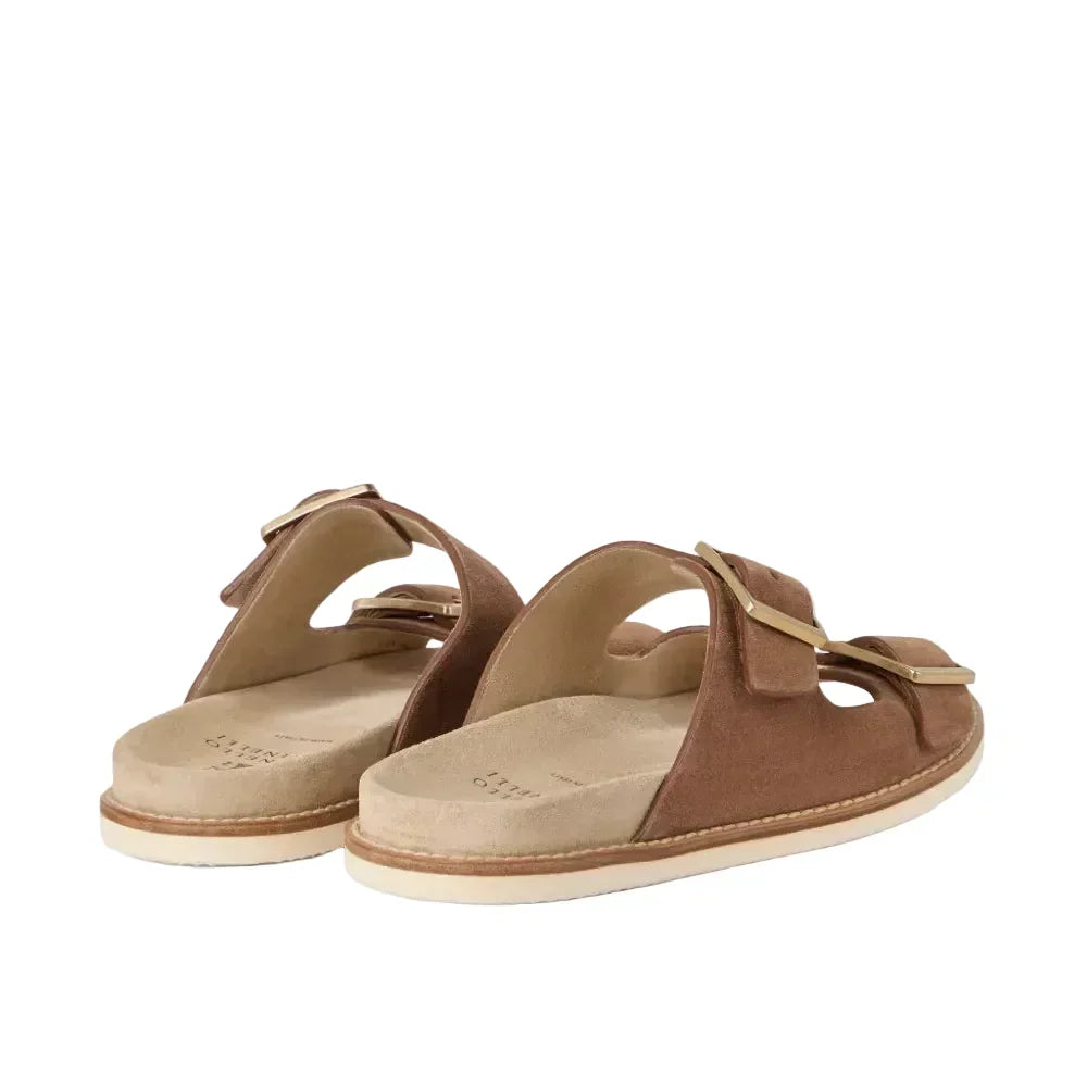 Brunello Cucinelli Double-Strap Sandal 'Light Brown Suede' (Men)