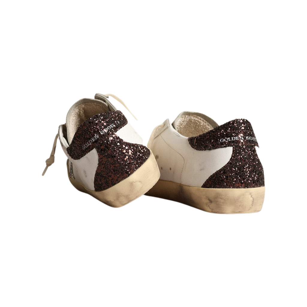 Golden Goose Super-Star 'Silver Star Brown Glitter' (Women)