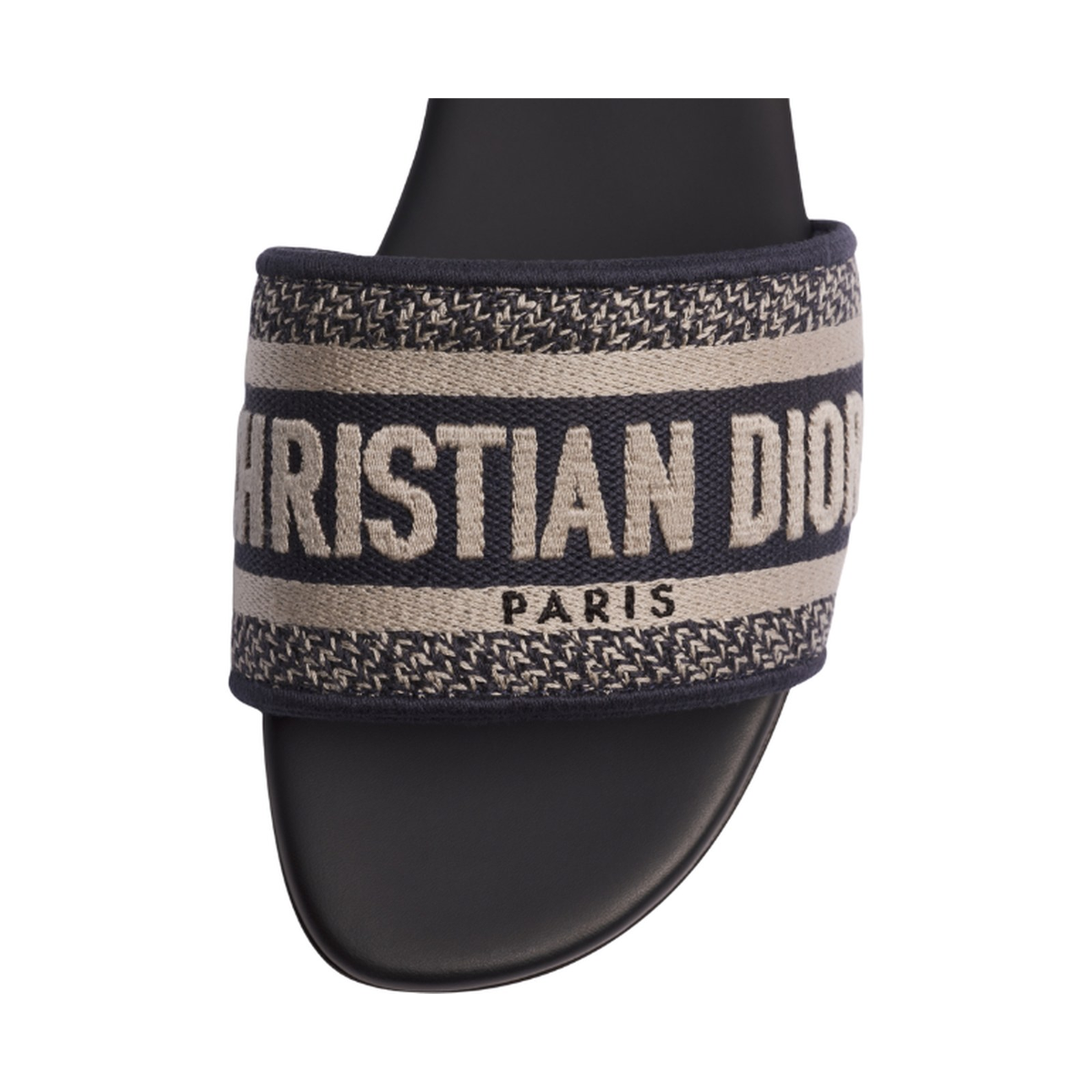 Dior Dway Slide 'Deep Blue Embroidered Cotton' (Women)