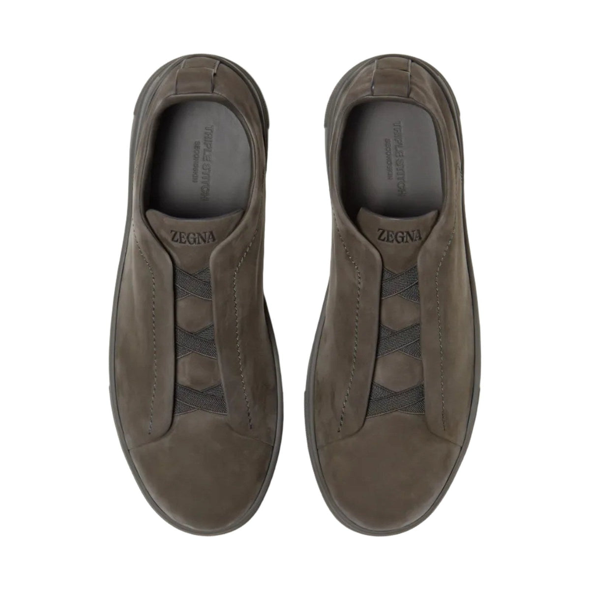 Zegna Triple Stitch™ SECONDSKIN Sneaker 'Dark Taupe' (Men)