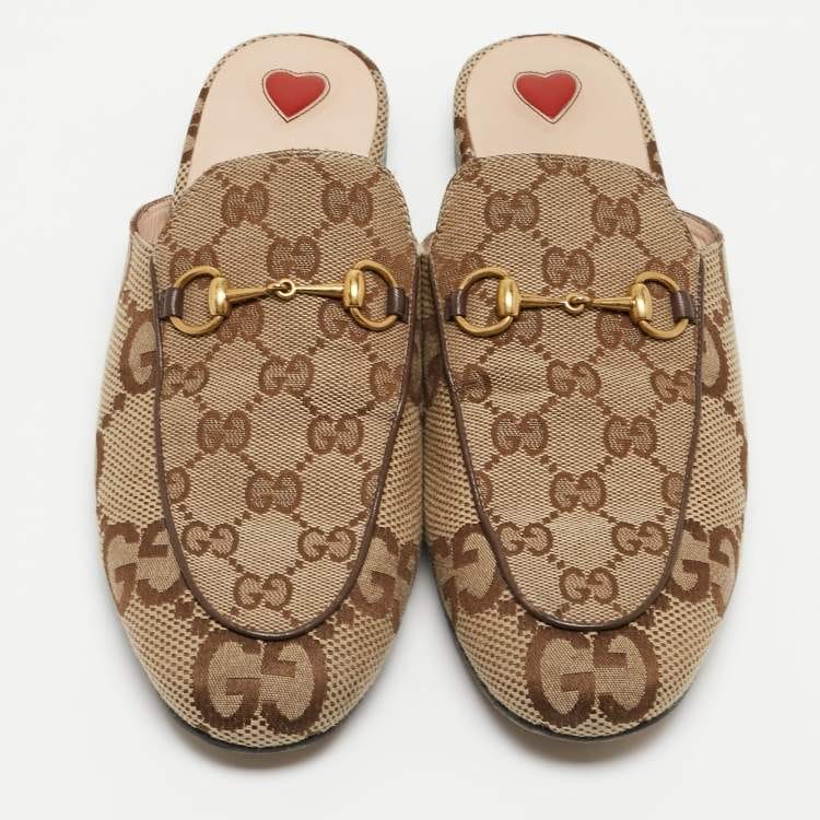 Gucci Princetown GG Canvas Mule 'Beige Brown' (Women)