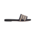 Dior Dway Slide 'Deep Blue Embroidered Cotton' (Women)