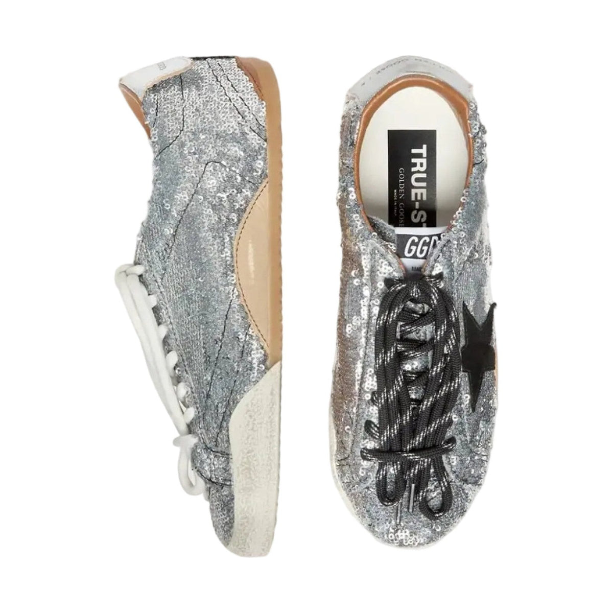 Golden Goose True-Star 'Silver Sequins Black Star' (Women)