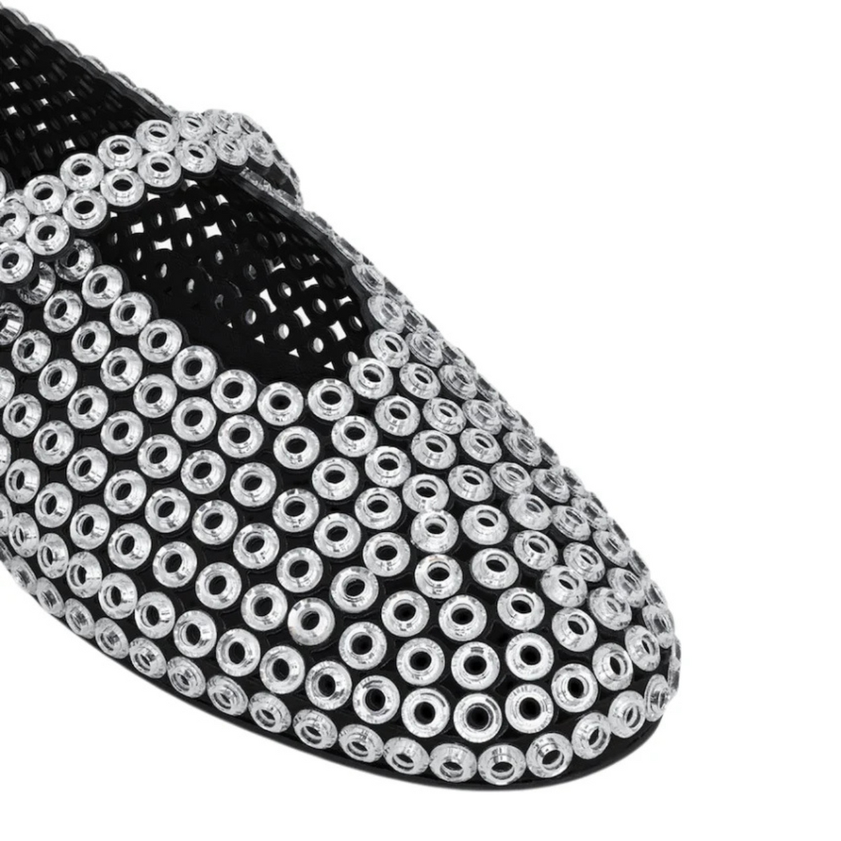 Alaïa Suede Glass-Embellished Ballet Flat (Women)