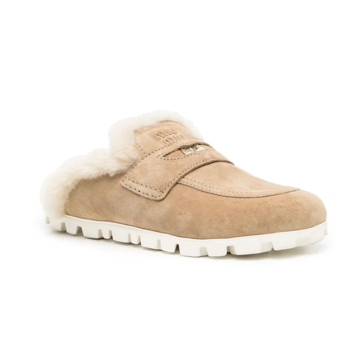 Miu Miu Suede Mule 'Ecru' (Women)