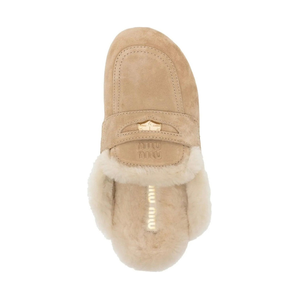 Miu Miu Suede Mule 'Ecru' (Women)