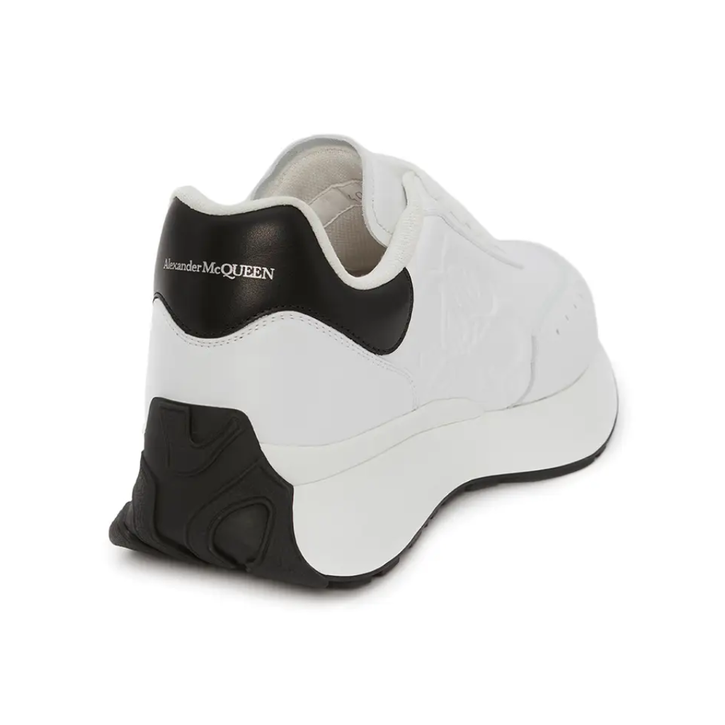 Alexander McQueen Oversized Graffiti Sprint Runner 'White Black' (Unisex)