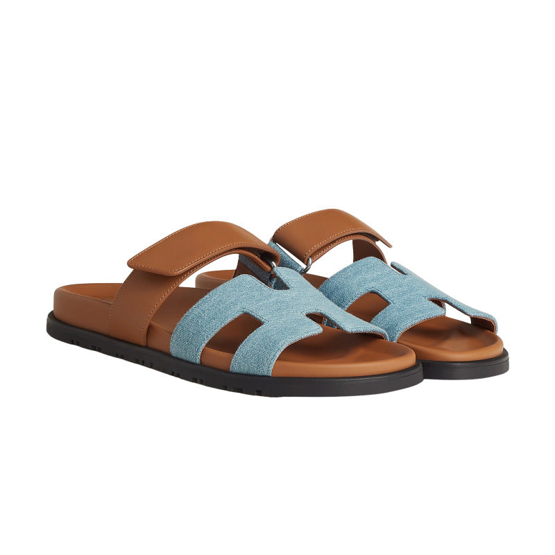 Hermès Chypre Sandal 'Bicolor Denim' (Women)