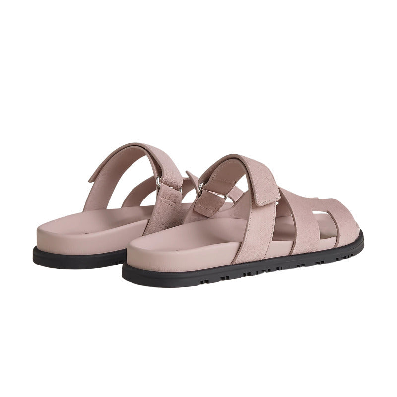 Hermès Chypre Sandal 'Pink Suede' (Women)
