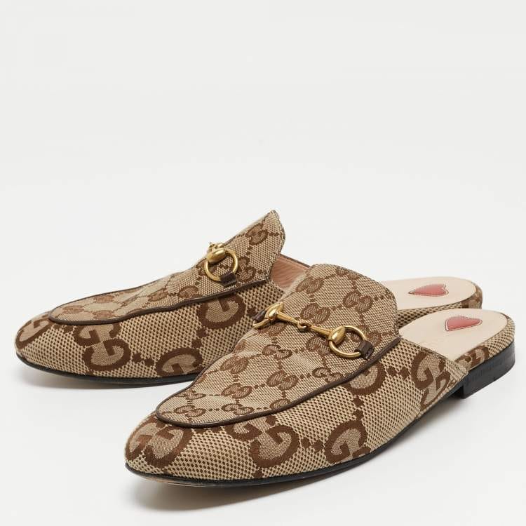 Gucci Princetown GG Canvas Mule 'Beige Brown' (Women)
