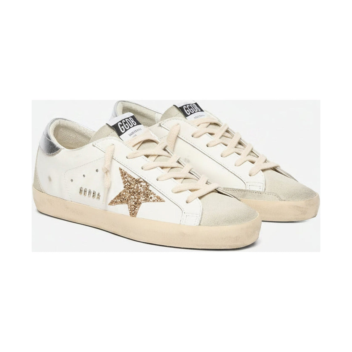 Golden Goose Super-Star 'Gold Glitter Star Ice Grey' (Women)