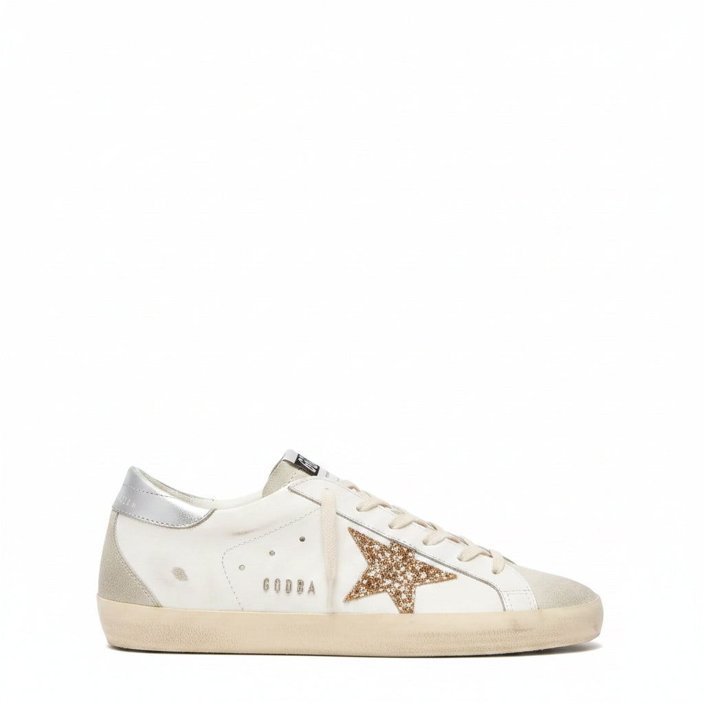 Golden Goose Super-Star 'Gold Glitter Star Ice Grey' (Women)