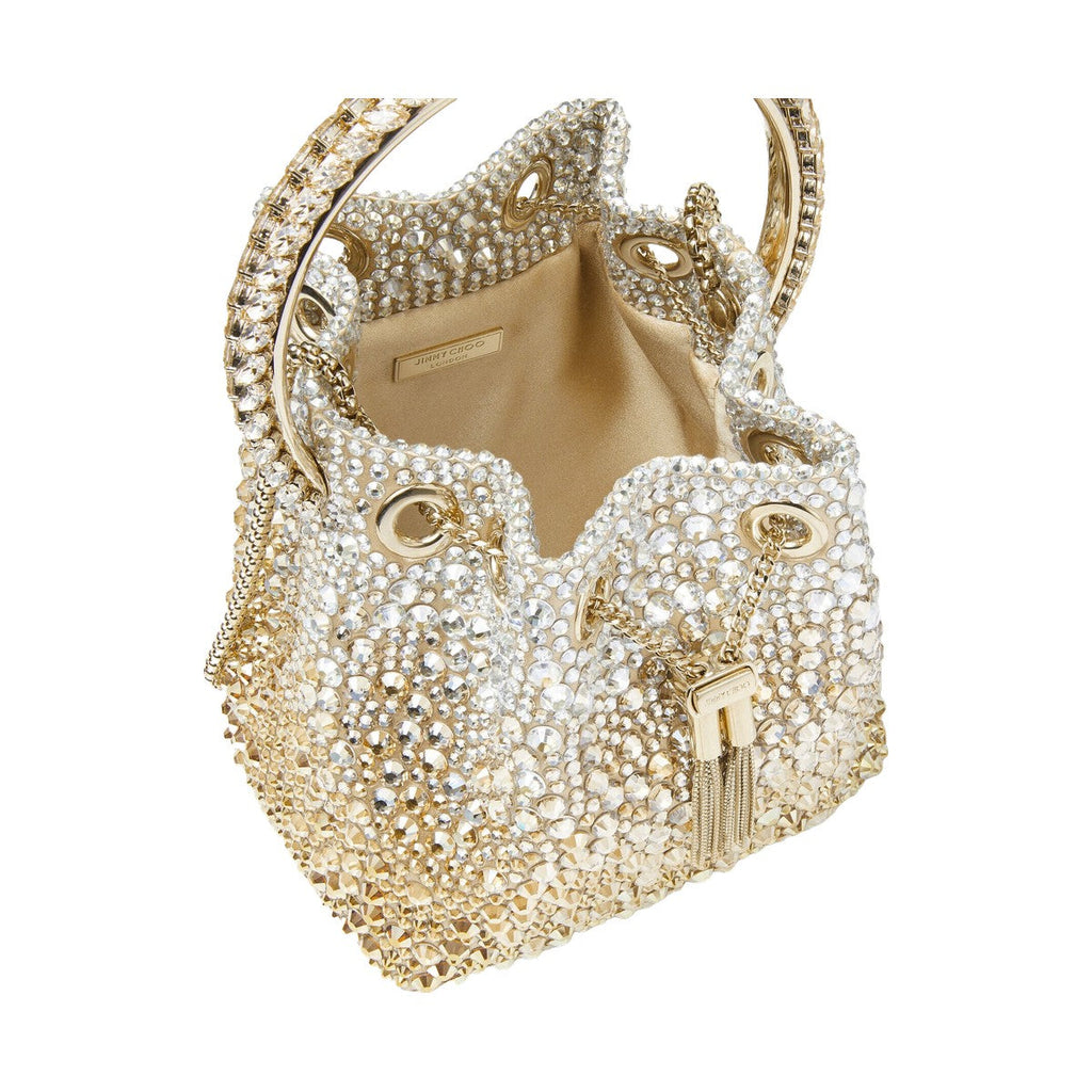 Jimmy Choo Bon Bon Bag 'Gold Satin Crystal' (Women)