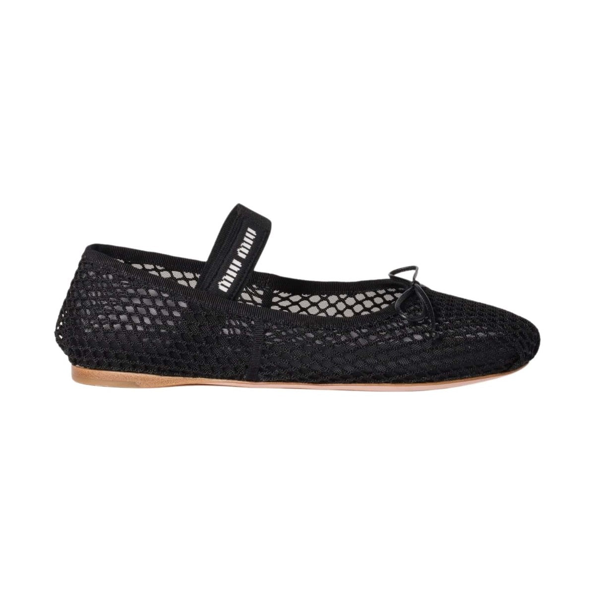 Miu Miu Mesh Ballerina 'Black' (Women)