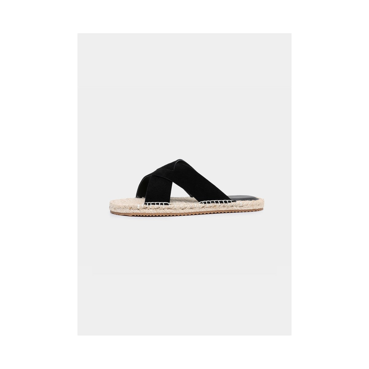 Zegna Triple Stitch™ Espadrille Sandal 'Black Suede' (Men)