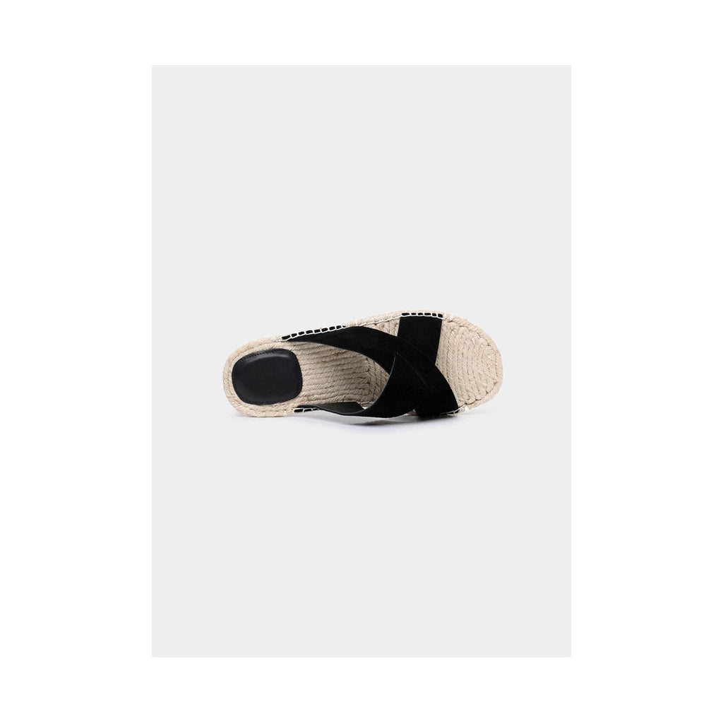 Zegna Triple Stitch™ Espadrille Sandal 'Black Suede' (Men)