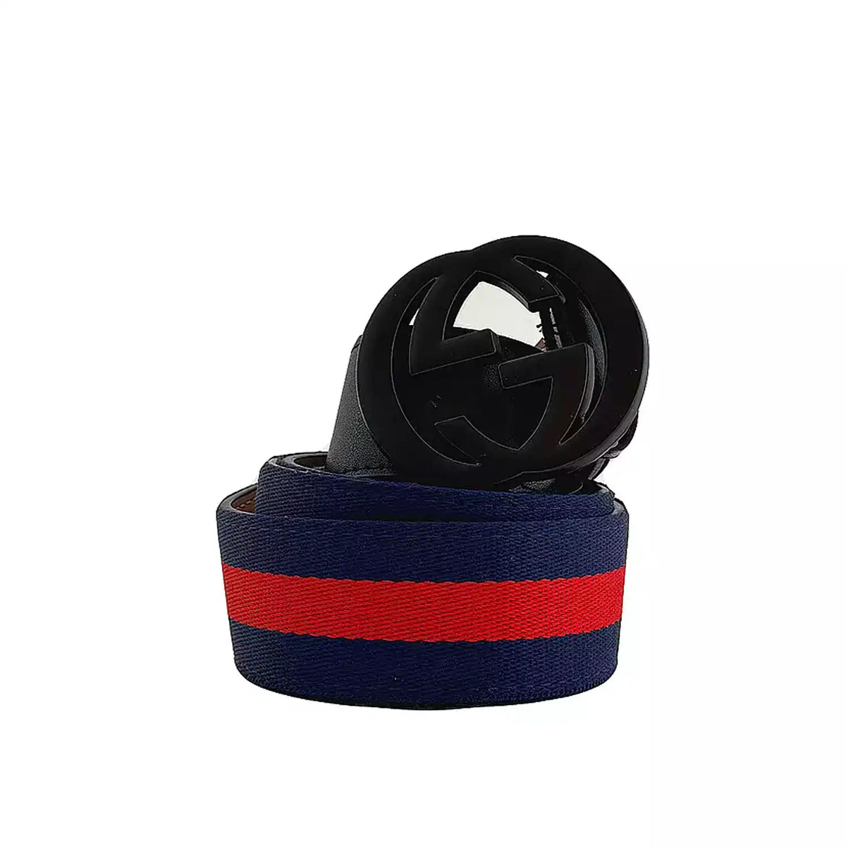 Gucci GG Buckle Belt 'Blue Black' (Unisex)