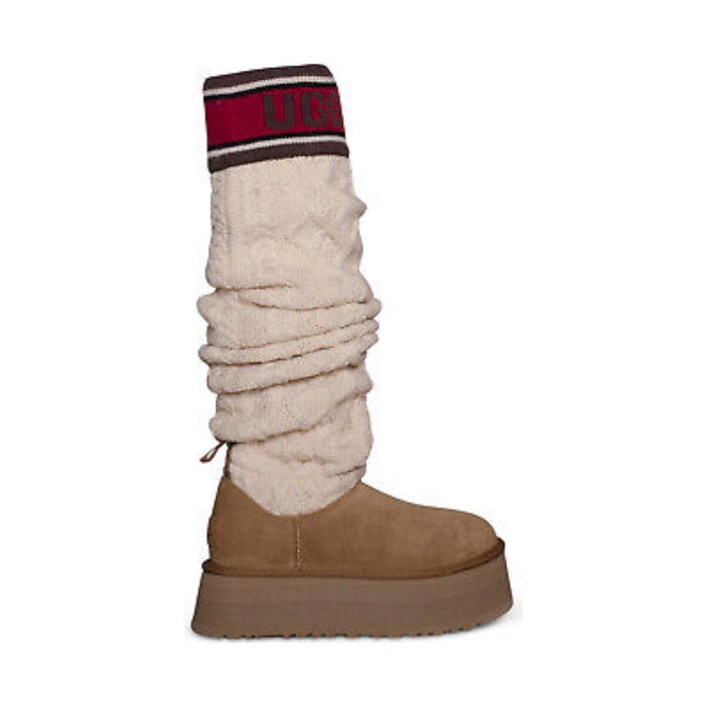 UGG Classic Sweater Letter Boot 'Chestnut' (Women)